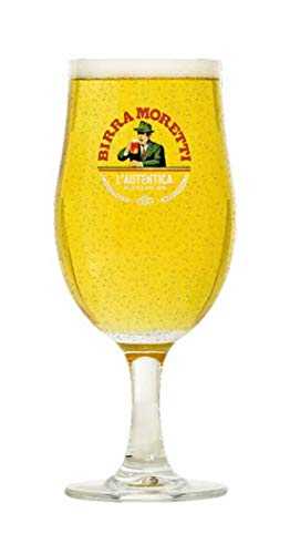 Birra Moretti 2/3 Pint Beer Glass Chalice (1 Glass) from GarageBar