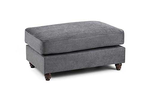 Honeypot - Sofa - Windsor - 3 Seater - 2 Seater - Armchair - Corner Sofa - Footstool - Grey - Stone - Fabric (Footstool, Grey)