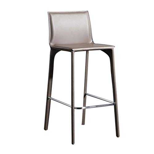 Barstools Barstool Breakfast Dining Stools Wrought Iron Home Counter Leather Bar Chairs Seat, Simple Leisure Breakfast Dining High Stools for Cafe Pub Restaurant Bar Stools High Stools Bar Chairs