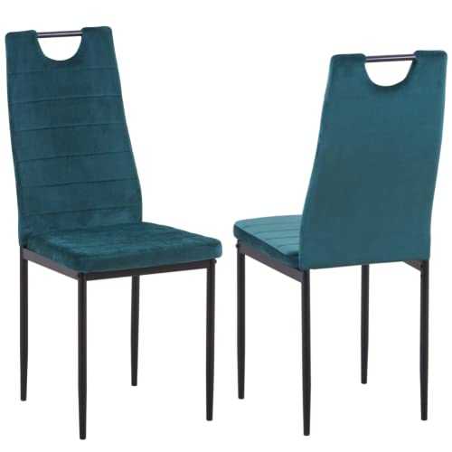 GOLDFAN Modern Dining Chairs Set Kitchen Chairs Dining Room Chairs Metal Legs Velvet Chairs (Green, Only 2 Chairs)