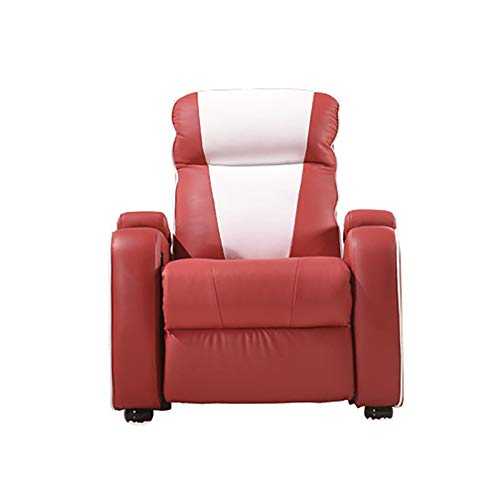 Armchair, Lounge Chair With Cup Holder, Adjustable Backrest And Footstool, Sofa With Footstool, Is The Best Gift For Family/friends (Red Manual style)