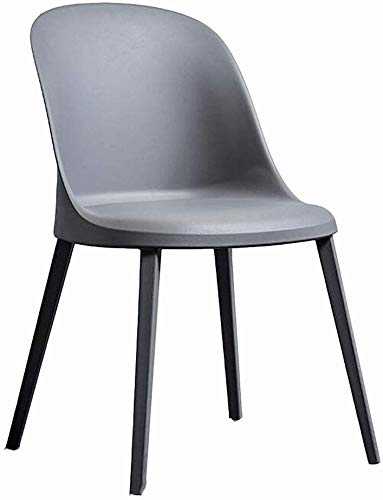 SZHWLKJ Plastic Side Eiffel Dining Room Chair -Lounge Chair No Arm Armless Less Chairs Seats Molded Plastic (Color : Gray)