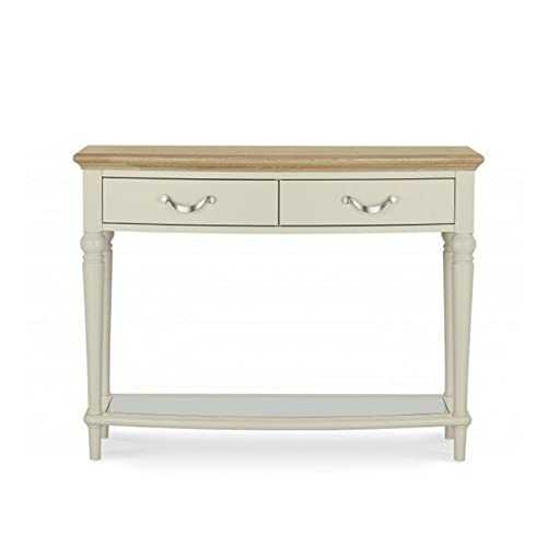 Living Room Console Sofa Table Console Table Designs Montreux Pale Oak & Antique White Console Table With Drawers for Hallway, Entryway, Entrance Hall, Corridor