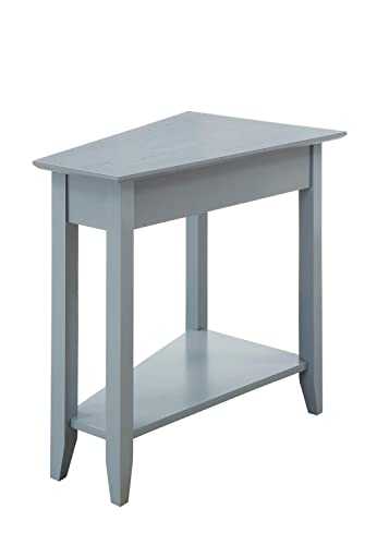 Convenience Concepts Wedge End Table, Wood, Gray