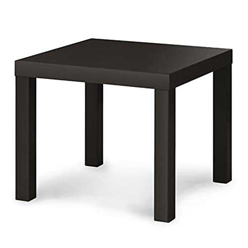 Modern Square Side Table Sofa Beside Table Living Room in Black(19.68*X19.68X17.71in) Tea Table Coffee Table