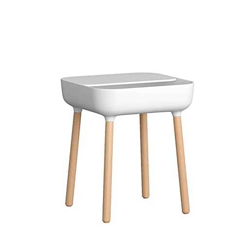 SERUMY Side Table/End Table Small side table living room small coffee table bedroom storage bedside table small square table Bedside Table/Coffee Table (Color : White)