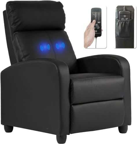 hongyifei2024 Armchair Recliner Chair For Living Room Massage Recliner Sofa Reading Chair Single Sofa Home Theater Seating Modern Reclining (Color : Black)