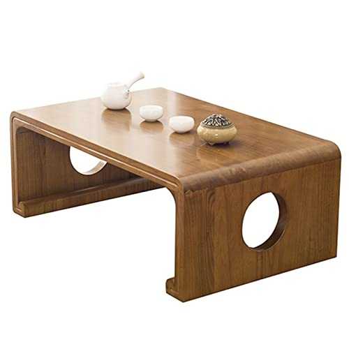 Tables Tatami Table Home Living Room Square Coffee Table Solid Wood Bay Window Table Guoxue Table Coffee Table Japanese Kang Table (Color : Bamboo wood, Size : 50 * 40 * 30cm)