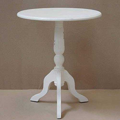 Casa Padrino Baroque Side Table Mahogany White Antique Style 60 x 60 x H70 cm - Art Nouveau table