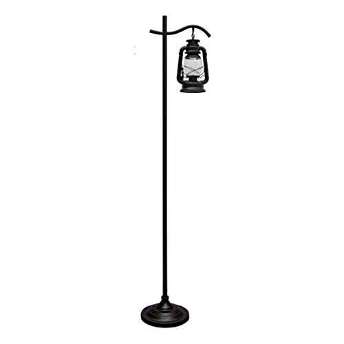 Floor Lamp Iron Retro Standing Lamp Indoor Lighting Horse Lamp Floor Lamp Antique Kerosene Lamp Suitable for Living Room Bedroom - Foot Switch (Color : Single Head) liuzhiliang ( Color : Single Head )
