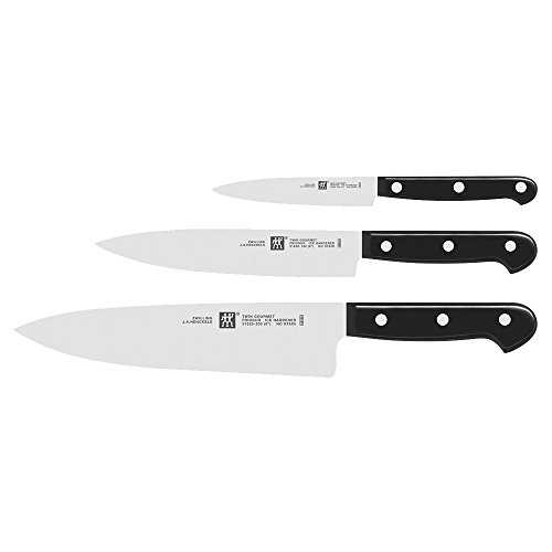 ZWILLING Knife Set Twin Gourmet 3 Parts, Stainless Steel, Silver/Black, 48 x 38 x 28 cm