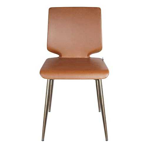 YUXIwang Dining Chairs Nordic Dining Chair Ins Simple Modern Minimalist Dining Table Chair Backrest Black Leather Chair Restaurant Dining Chairs (Color : Brown)