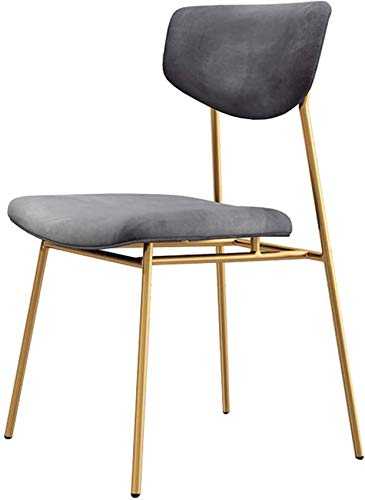 ZCY Living Room Furniture Stools Pub Modern Dining Chair with Comfortable Back Rest and Upholstered Padded Seat Stool Kitchen Barstools for Kids Adults - Velvet Fabric Gold Metal Legs