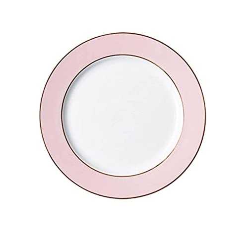 Dinner Plate Ceramic Dinner Plate Food Dish Steak Plate Home Dinnerware for Wedding Beautiful and Functional (Color : Green Size : 20cm) (Pink 26cm)