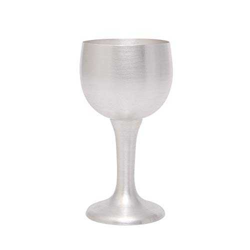 Sterling Silver Wine Glass, Red Wine Champagne Gin Cocktail Glass, Frosted Plain Goblet, Home Gift Silver Wine Glass