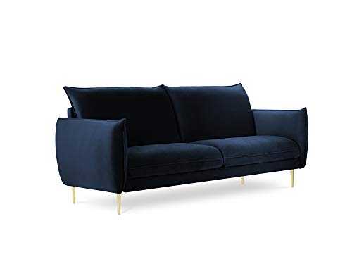Milo Casa Velvet Sofa Bed Biagio, 2 Seater, Royal Blue, 160x95x97