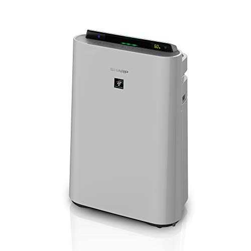 Sharp UA-HD60U-L Air Purifier with Humidification for Large Rooms - Air Flow 396 m3/h, Anti-Allergen Triple Filter (HEPA), Plasmacluster Ion Generator Combats Bacteria, Viruses, Odours and Static