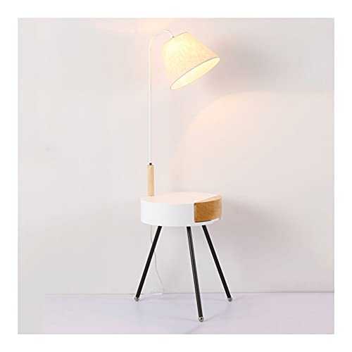 ZANZAN Standing Floor Lamp 53.1in Modern Floor Lamps Metal Table Floor Lamp With USB Charing Port & Storage Drawer End Table Lamp For Living Room,Bedroom Floor Lamps indoor (Color : White)