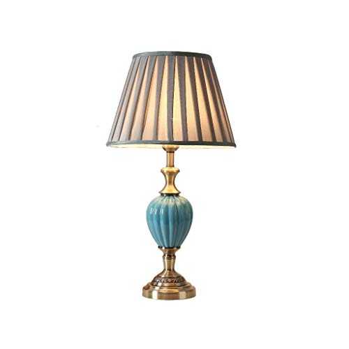 Modern Bedside Lamp Ceramic Table Lamp, Bedroom Bedside Lamp, Applicable E27 Screw Bulb Dimmable Decorative Lamp Warm Light For Study, Living Room Table Lamp For Bedroom ( Color : Remote control )