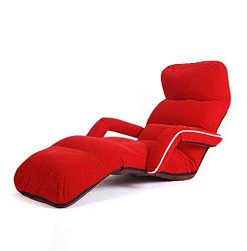 Reading Chair Recliner Armchair Modern Occasional Leisure Nap Single Sofa Occasional Couches for Living Dining Dressing Room Bedroom Reception Office-Red