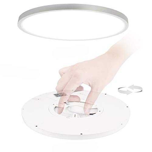 Round Ceiling Light, 100W Equivalent, 24W 3200lm, Natural White 4000K, LED Ceiling Lamp for Kitchen, Bathroom, Hallway, Bedroom, Office, Utility Area