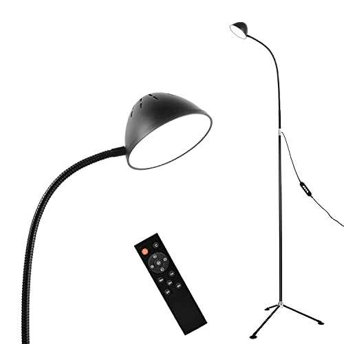 KOOSTONE Floor Lamp, Floor Lamps, Standing Lamp for Living Room, Standard LED Lamp for Bedroom, 10W, 800 Lumen, Remote Control and UK Adapter Included.