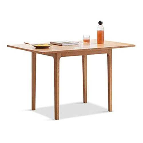 Dining Table Solid Wood Dining Table Simple Modern Dining Table Nordic Small Apartment Restaurant Minimalist Decoration (Color : Natural, Size : 60-120x75.5x80cm)