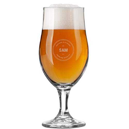 Engraved Beer Glass - Beer Glass Personalised with Name or Text, Various Designs and Fonts Available