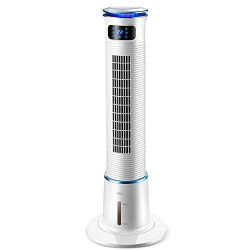 LIXBB YANGLOU-Air-conditioned- Air cooler Portable tower fan 3 speeds 15 hours timing realtime display LED light belt home cooling mobile humidification single cold small air conditioner 36X36X110cm