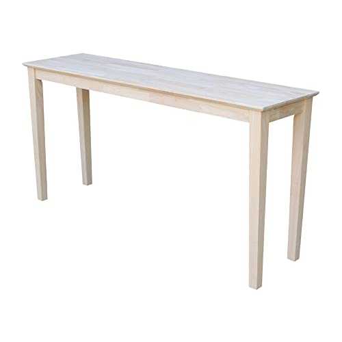 International Concepts Unfinished Shaker Extended Length Console Table