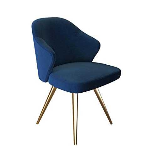 AVOA Dining Chair Post-modern Light Luxury Sponge Ergonomic Design Living Room Chair Durable Steel Foot Dining Chair for Home Restaurant (Color : Royal blue)