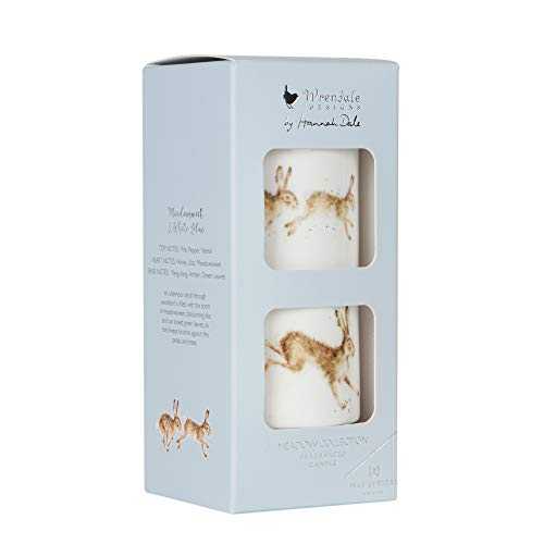Wax Lyrical Wrendale Meadow Set of 2 Mini Ceramic Fragranced Candles, Burn time up to 13 Hours