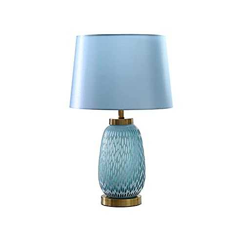 XiaoGui Glazed Craftsmanship ​Desk Lamp Hotel Exhibition Hall Lobby Living Room Bedside Table Lamp Dimmable Bedside Desk Table Lamps Bedroom Bedside Glass Table Lamp