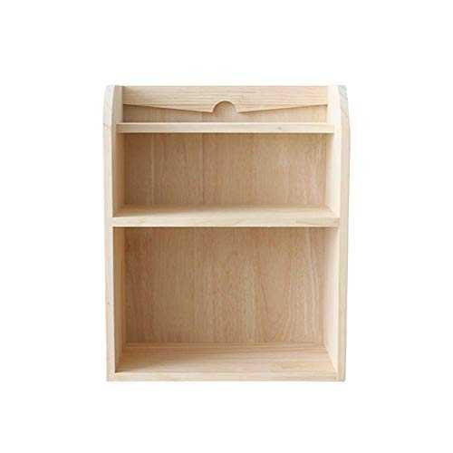 Small Racks, Mini Solid Wood Table, Small Bookshelf, Bay Window, Simple, Double-sided Storage Rack, Magazine Rack (Color : B)