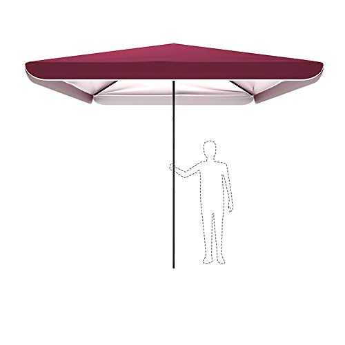 ZYS Commercial Rainproof Parasol Two-in-one Patio Umbrella Outdoor Garden Umbrella Large Square Beach Umbrella Suitable For Swimming Pool Shops 3x3 M