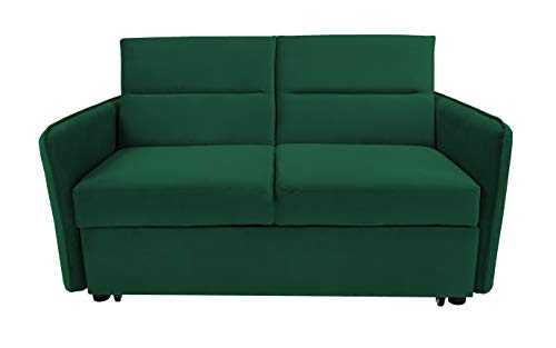 Visco Therapy Modern and Versatile Velvet 2 Seater Guest Sofa Bed (Jade)