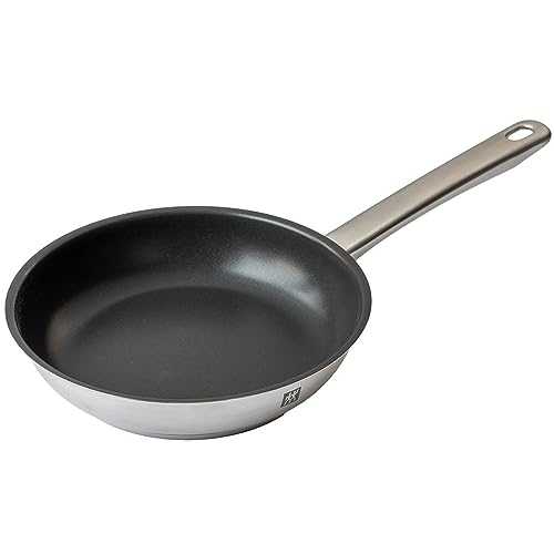 FLOW Z1024-807 "Flow Non-Stick Frying Pan, 7.9 inches (20 cm), Stainless Steel, Fluorine Coating, Induction Compatible, 10-Year Warranty