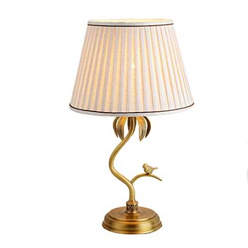 jinyi2016SHOP Table Lamp Retro Pastoral Style Bedside Table Lamp Modern Minimalist Bedside Table Lamp Bedroom Study Living Room Table Lamp Decorative Lamps for Bedroom Living Room Hotel (Color : A)