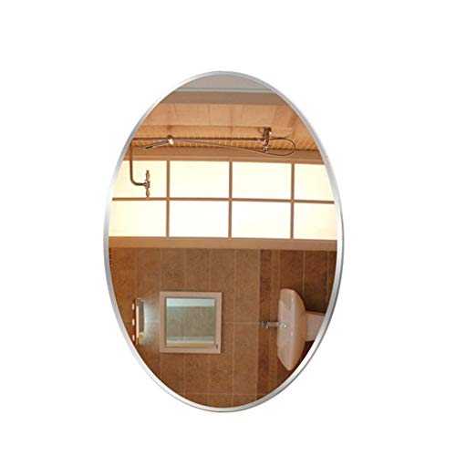 Mirrors Round Wall for Living Room， Frameless Toilet Bathroom Washbasin Mounted Washbasin Wall-mounted Tabletop (Size : 45x60cm)