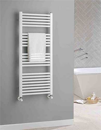 Heated Towel Rail Modern 1400 x 450 Bathroom Heated Towel Rail Radiator Gloss White Straight Flat