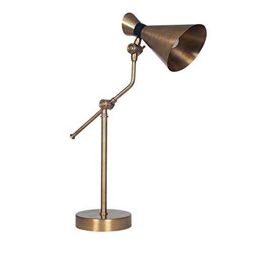 Pacific Lifestyle Metal Table Lamp, Antique Brass