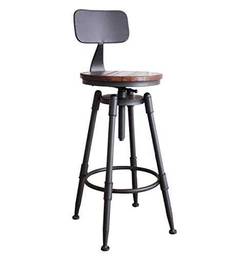 SOAILIMI2 Cast Iron Bar Stool Bar Stool Home Lift Bar Chair Retro Home Stool Swivel Stool High Chair Coffee Chair High Chair (Color: A),Colour:B (Color : B)