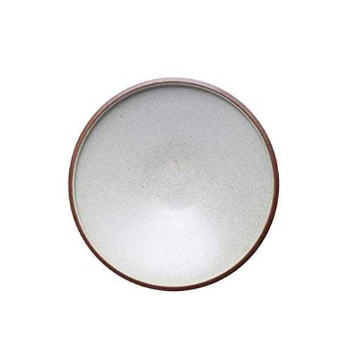 ffshop Restaurant plates Retro Handmade Dinner Plate, Large Round Dessert Pasta Salad Plate, Delicate Serving Plate Suitable For Family And Restaurant Home dining plate (Color : 8pcs, Size : Large)