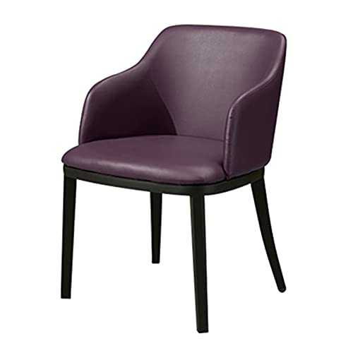 SJHQ 1 Pcs Kitchen Dining Chair, for Living Room Bedroom Balcony Lounge Chair Modern Simplicity Milk Tea Shop Backrest Chair Kitchen Chairs (Color : Purple)