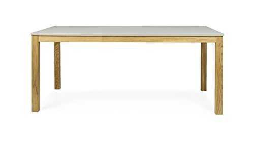 Tenzo Fresh Designer Dining Table, Engineered Wood, Warm Grey/Oak, 75 x 180 x 90 cm (HxWxD)