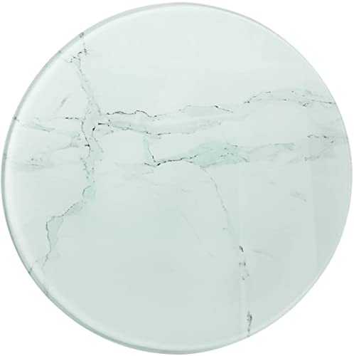 Home Supplies 50CM White Marble Table Top 8mm Thickness Tempered Glass Round Flat Polished Edge Kitchen Dining Table Top Glass Round Replacement Protector