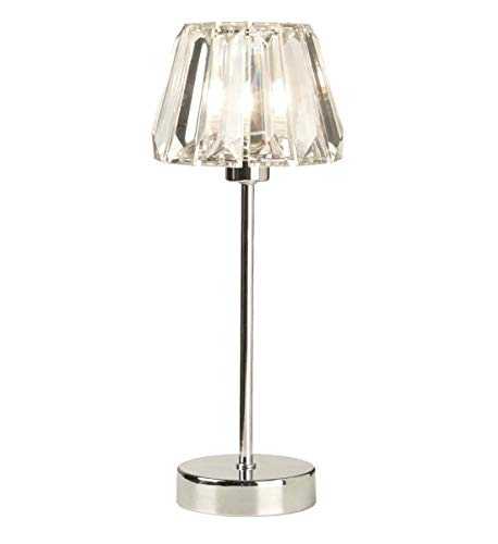 Village At Home Mini Gatsby Table Lamp, Metal, G9, Chrome/Clear