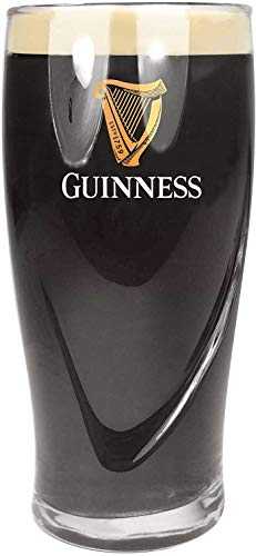 SP Guinness Pint Glasses 20oz / 568ml CE Marked | Embossed Harp Design | Set of 4 | Guinness Glass