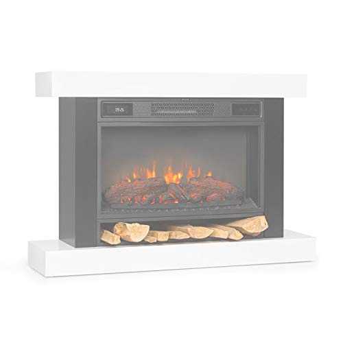 Klarstein Vulsini Hideaway - Electric Fireplace, 1700/1900 W, up to 38 m², 100 x 72 cm, electric fire place Flame Illusion, 2 Heating Levels, LED , electric fire, Timer, Switchable Heating, Bone