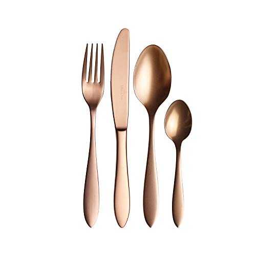 Villeroy & Boch - Manufacture Cutlery Table Cutlery Set for Up to 4 Persons, 16-Pieces, Stainless Steel, Copper